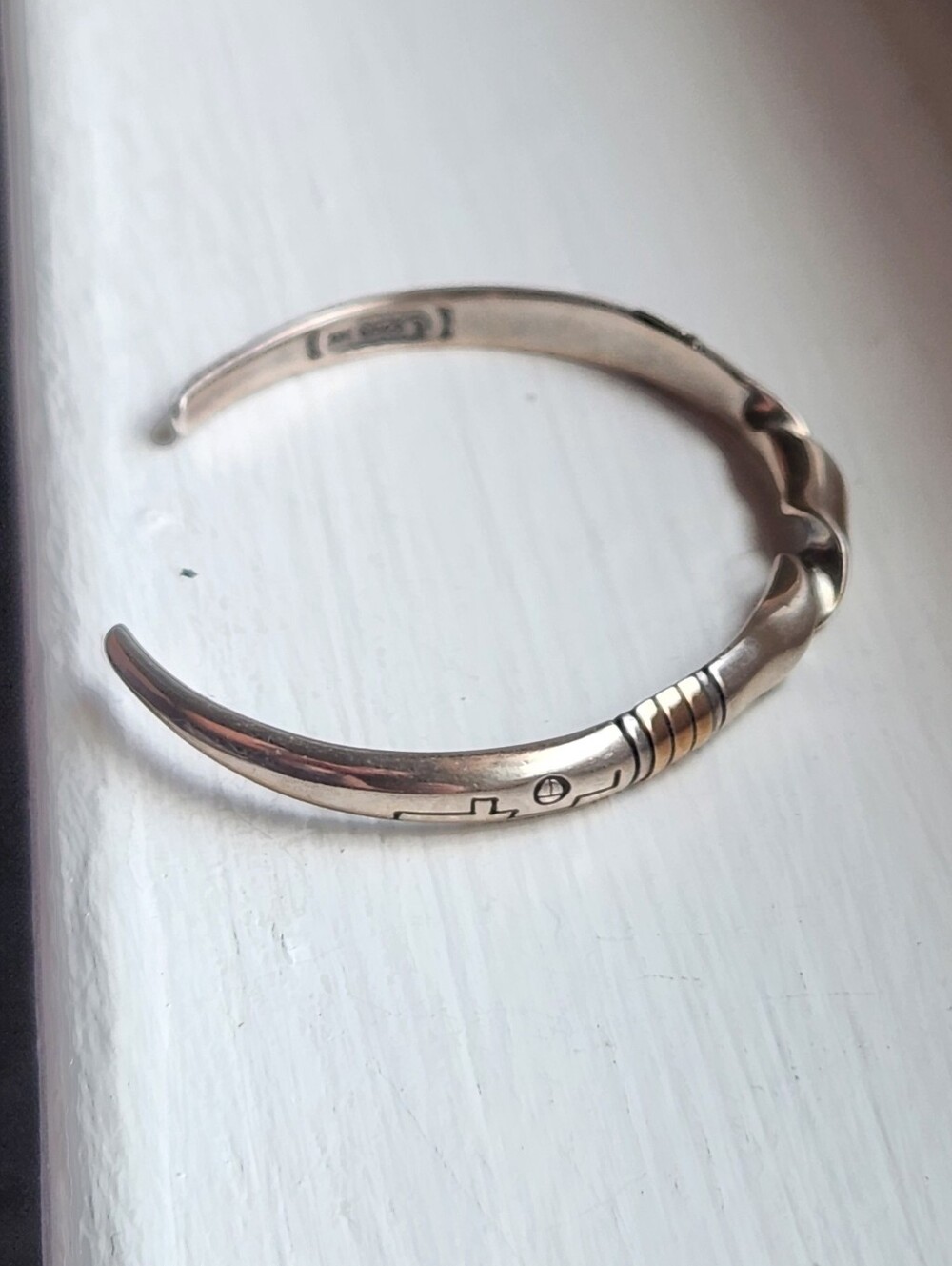 STERLING 14K RODERICK & MARILYN TENORIO CAROLYN POLLACK RELIOS CUFF BRACELET - Picture 7 of 12